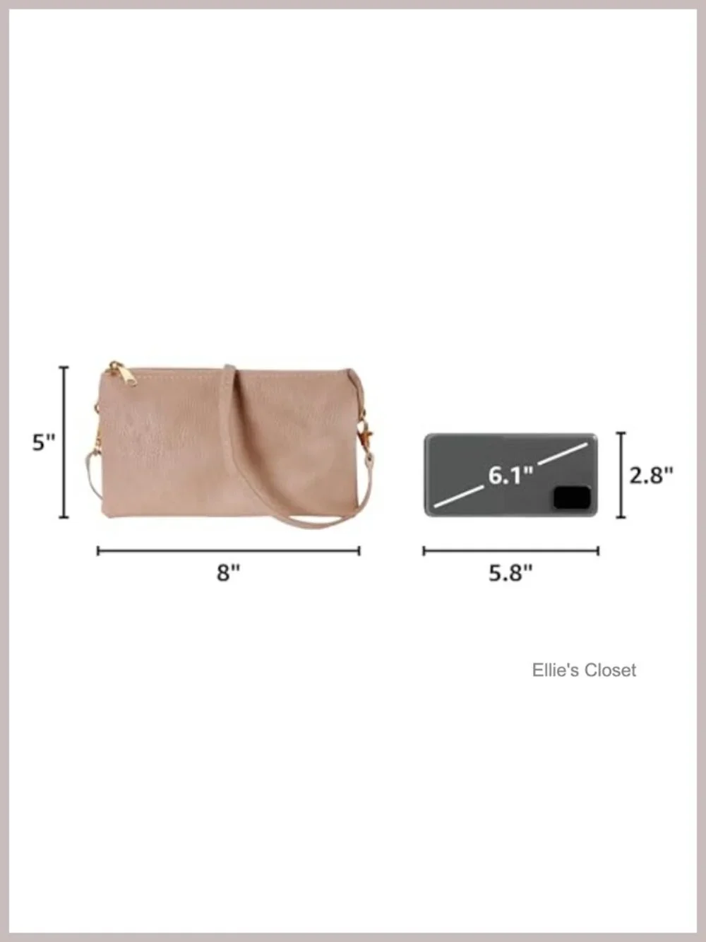 Vegan Leather Convertible Crossbody Wristlet Clutch